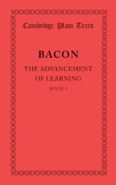 The Advancement of Learning