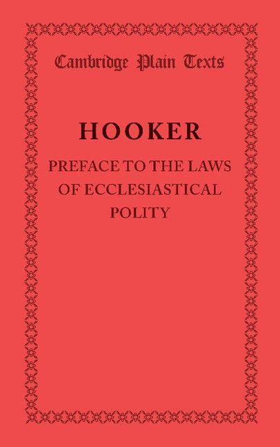 Preface to the Laws of Ecclesiastical Polity