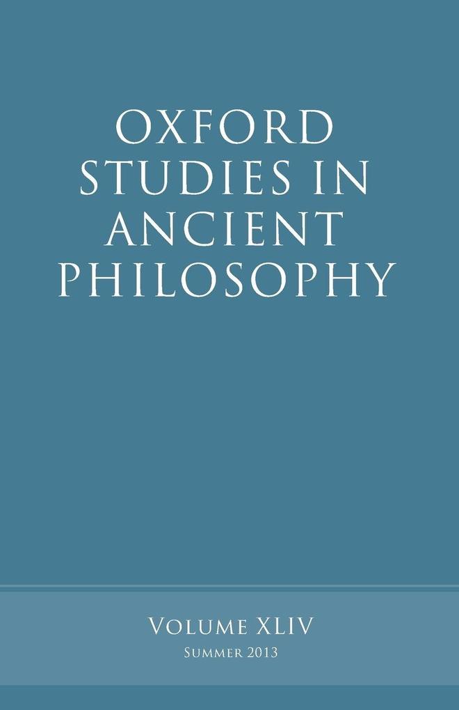 Oxford Studies in Ancient Philosophy