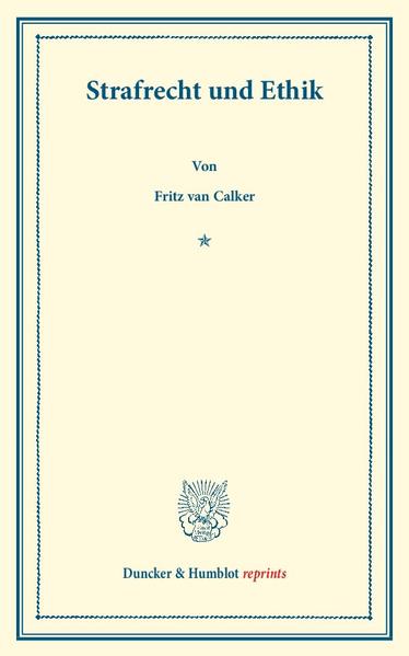 Strafrecht und Ethik.