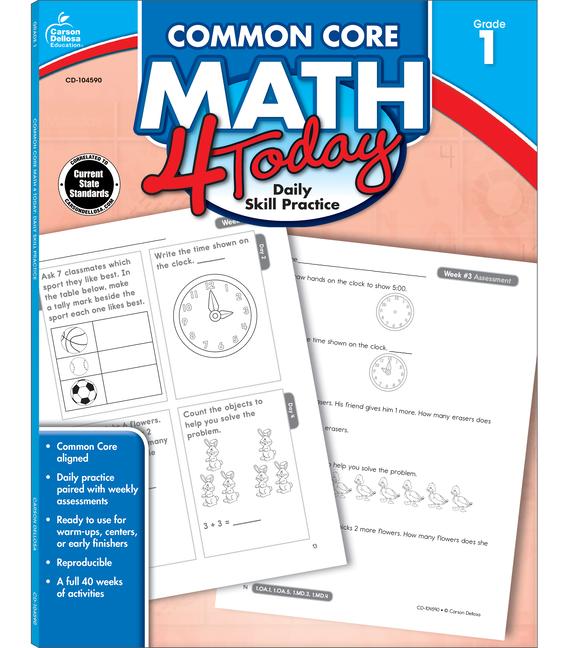 Common Core Math 4 Today Grade 1: Daily Skill Practice Volume 4