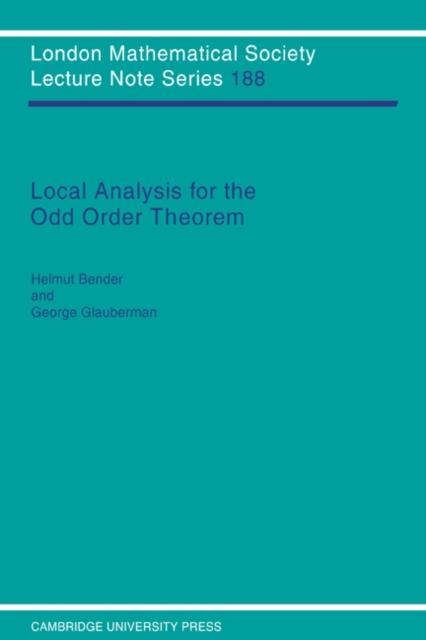 Local Analysis for the Odd Order Theorem