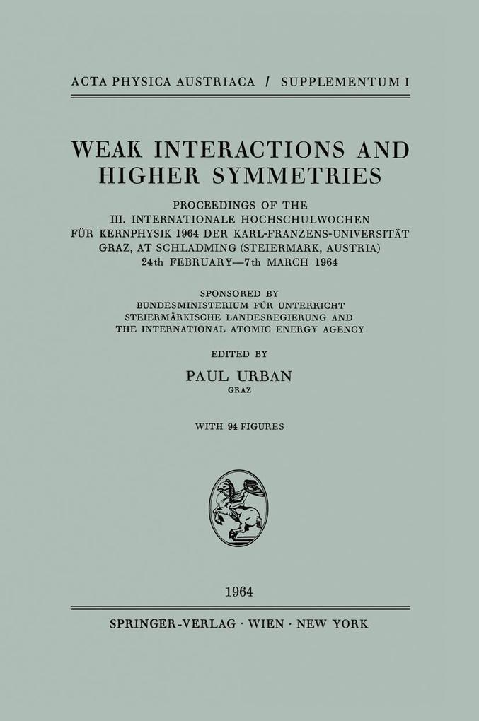 Weak Interactions and Higher Symmetries