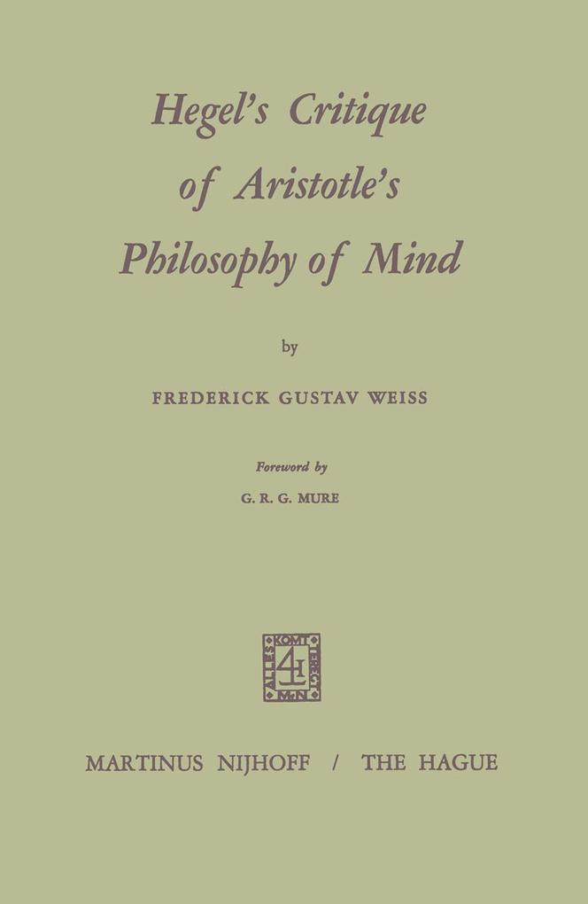 Hegel's Critique of Aristotle's Philosophy of Mind