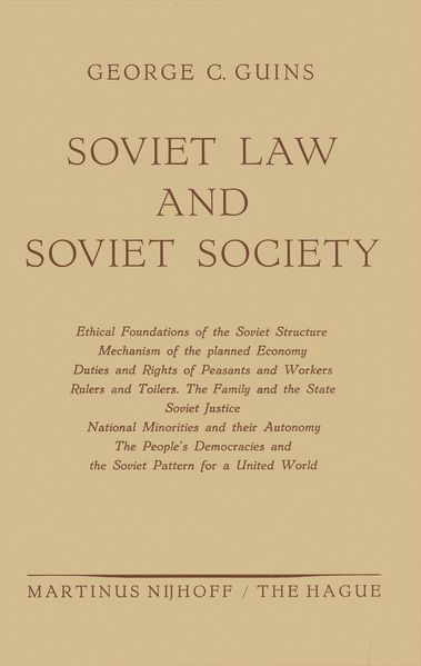 Soviet Law and Soviet Society