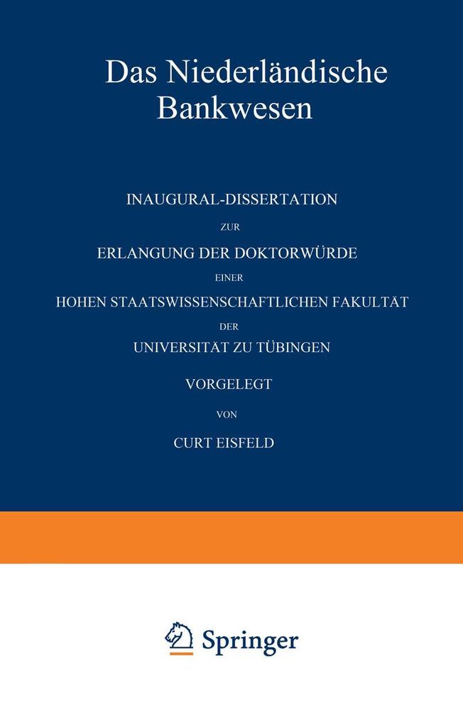 Das Niederländische Bankwesen