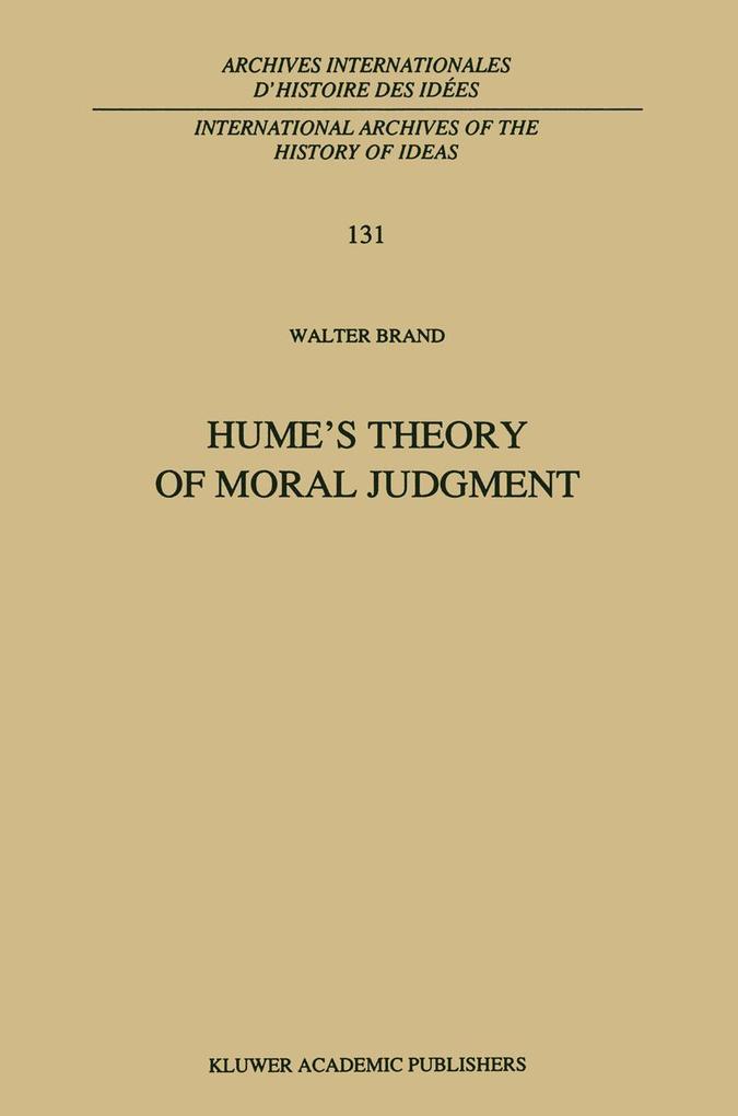 Hume's Theory of Moral Judgment