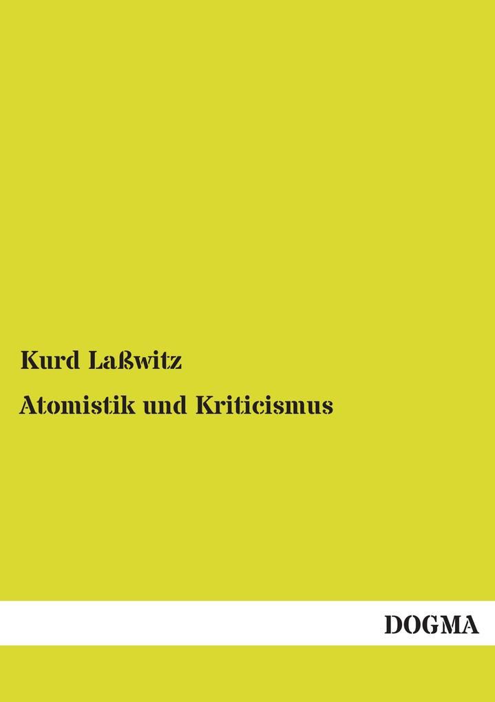 Atomistik und Kriticismus