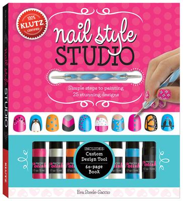 Nail Style Studio Single [With 6 Bottles of Nail Polish Custom  Tool and 250 Stick-On Stencils]