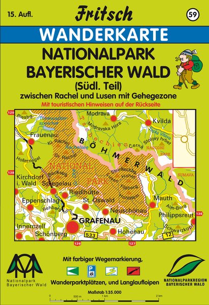 Image of Nationalpark Bayerischer Wald 1 : 35 000. Fritsch Wanderkarte