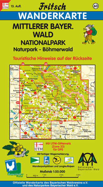 Image of Mittlerer Bayerischer Wald / Böhmerwald 1 : 50 000. Fritsch Wanderkarte