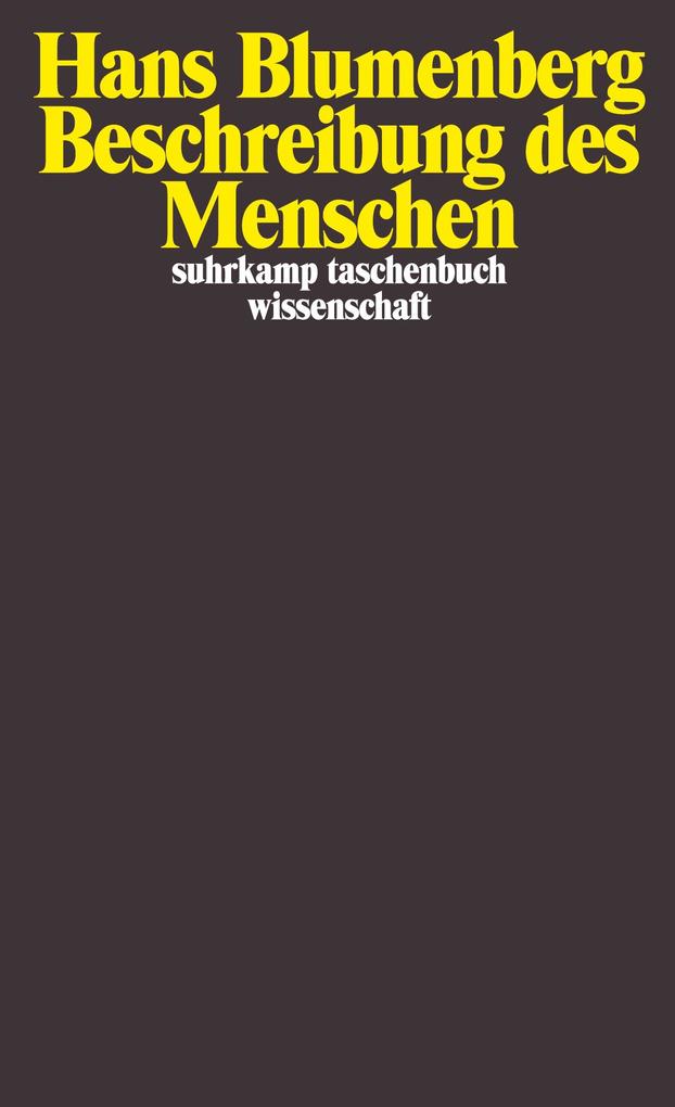 Suhrkamp Verlag Beschreibung Des Menschen