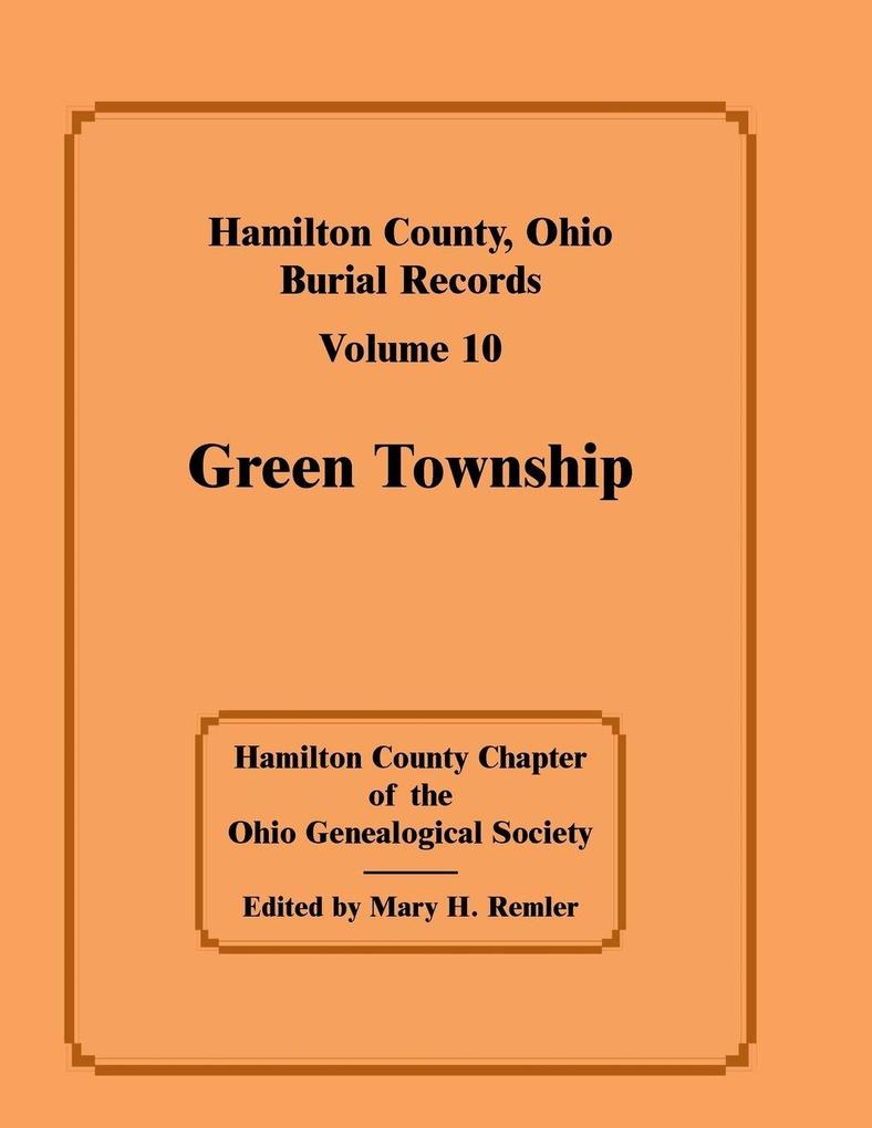 Hamilton County Ohio Burial Records Volume 10