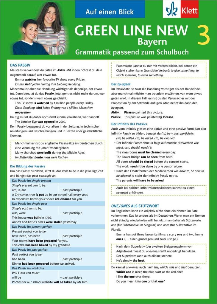 Green Line New 3 Auf Einen Blick Grammatik Bayern Buch