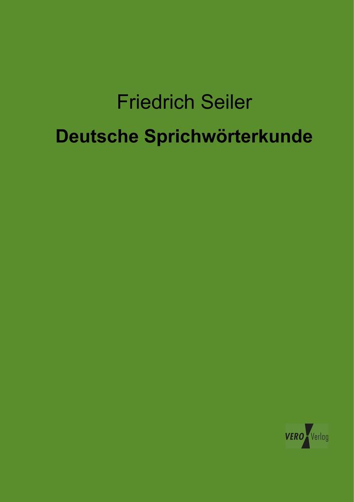 Deutsche Sprichwörterkunde