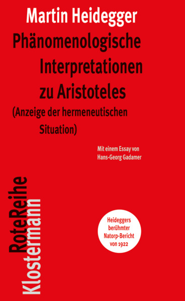 Klostermann Vittorio GmbH Phänomenologische Interpretationen Zu Aristoteles