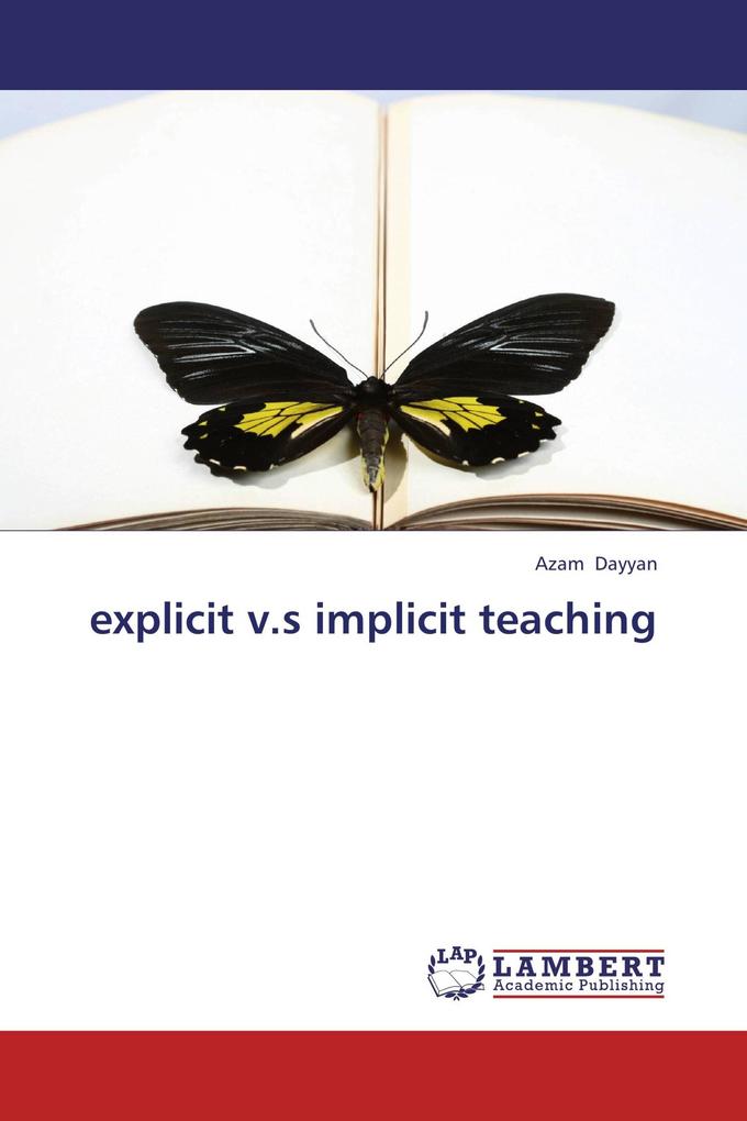 explicit v.s implicit teaching