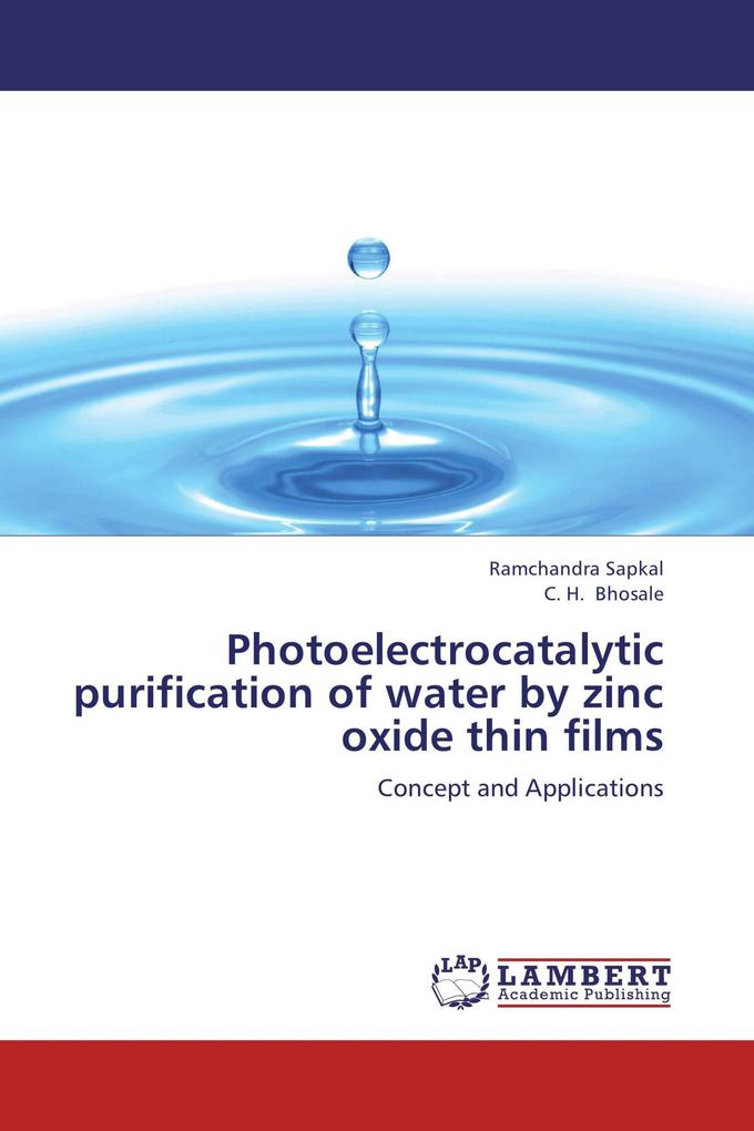 Photoelectrocatalytic purification of water by zinc oxide thin films