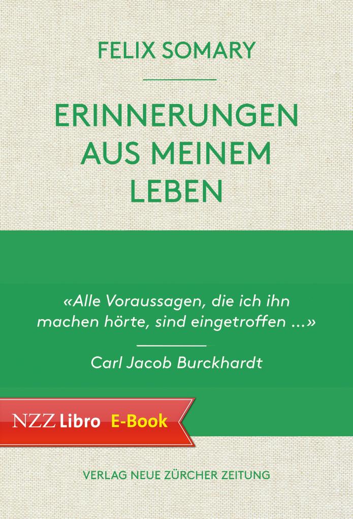 Felix Somary Erinnerungen aus meinem Leben