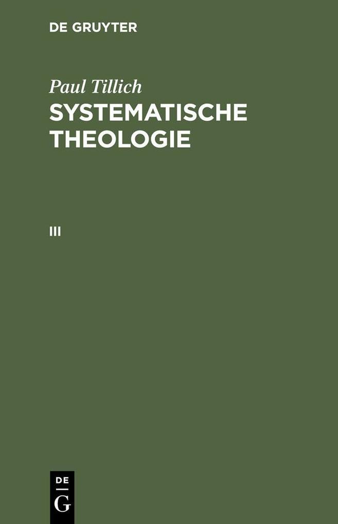 Systematische Theologie III - Paul Tillich