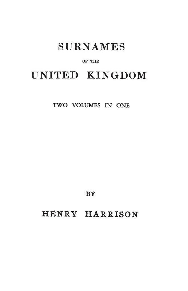 Surnames of the United Kingdom