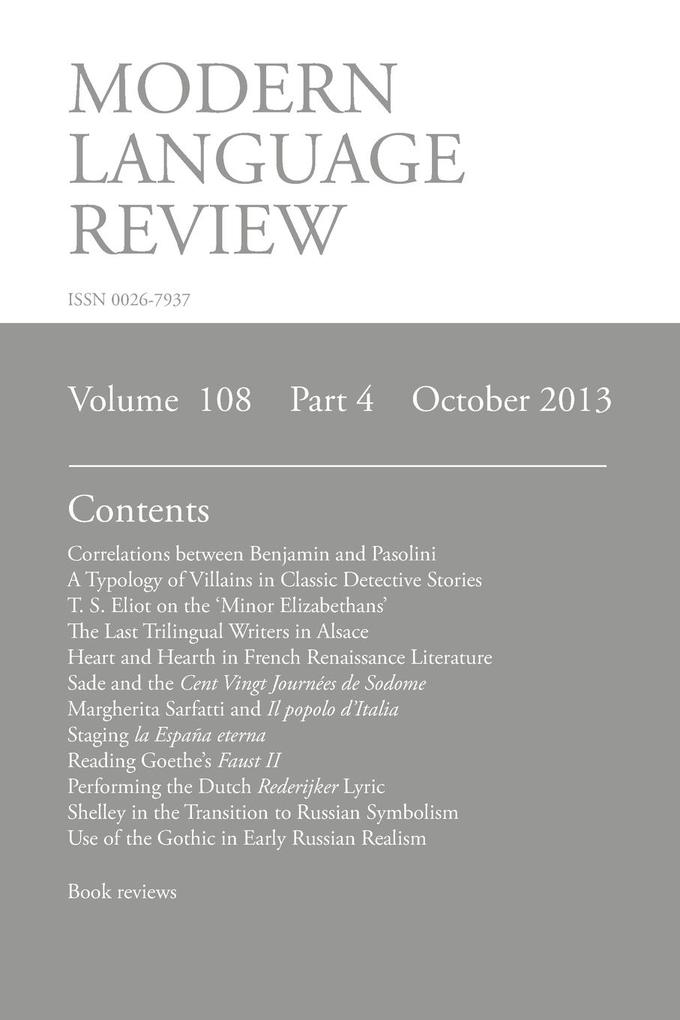 Modern Language Review (108