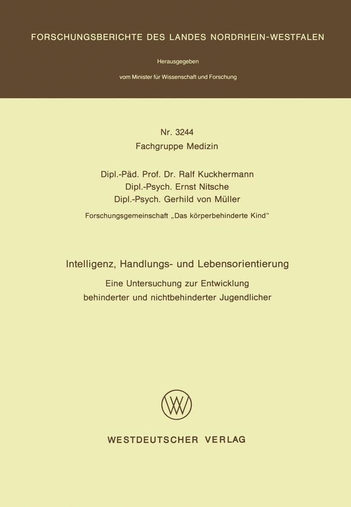 Intelligenz Handlungs- und Lebensorientierung