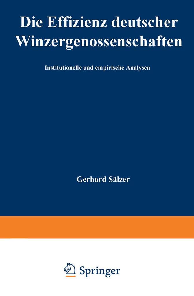 Die Effizienz deutscher Winzergenossenschaften