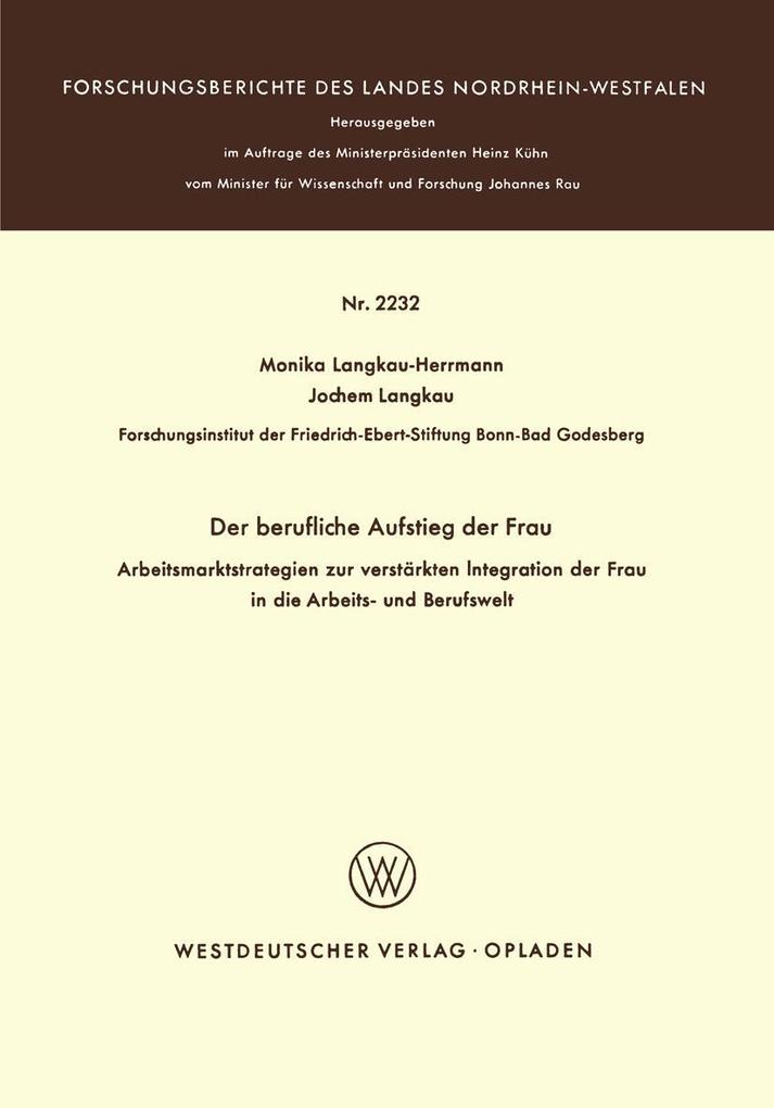 Der berufliche Aufstieg der Frau
