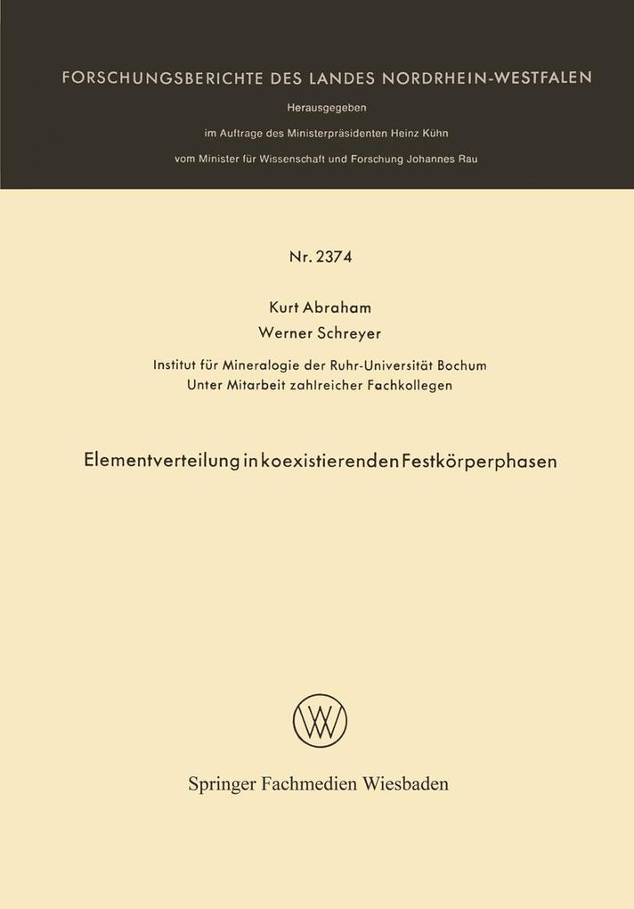 Elementverteilung in koexistierenden Festkörperphasen