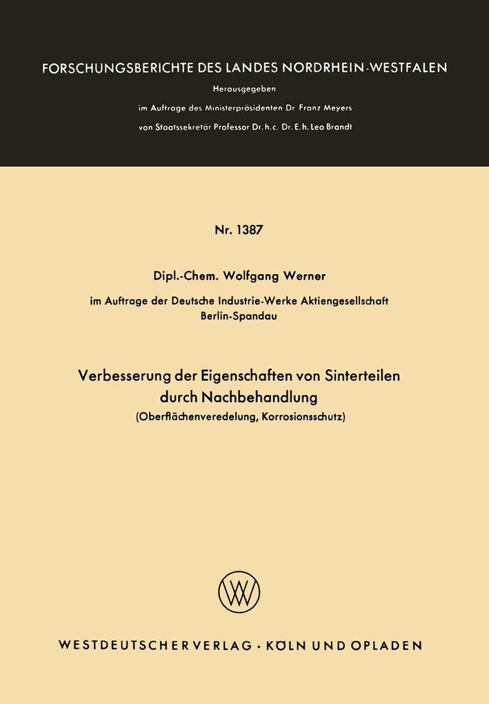 Verbesserung der Eigenschaften von Sinterteilen durch Nachbehandlung