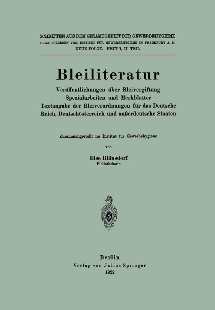 Bleiliteratur