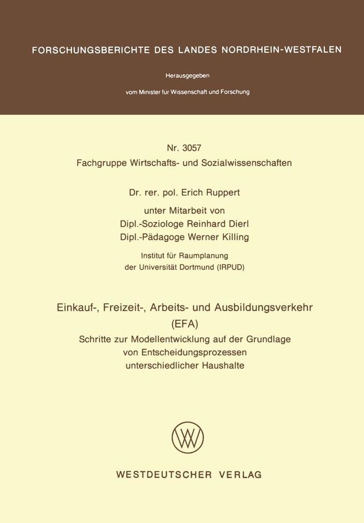 Einkauf- Freizeit- Arbeits- und Ausbildungsverkehr (EFA)
