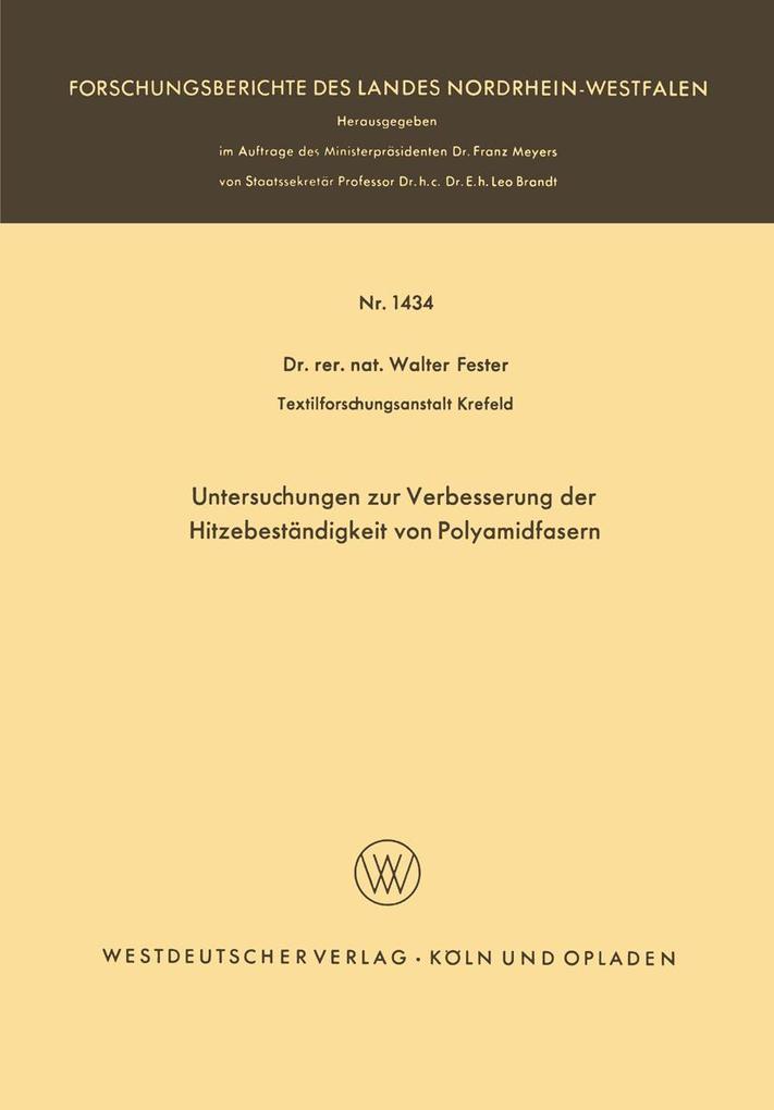 Untersuchungen zur Verbesserung der Hitzebeständigkeit von Polyamidfasern