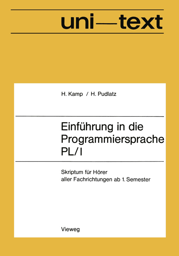 Einführung in die Programmiersprache PL/I - Hermann Kamp