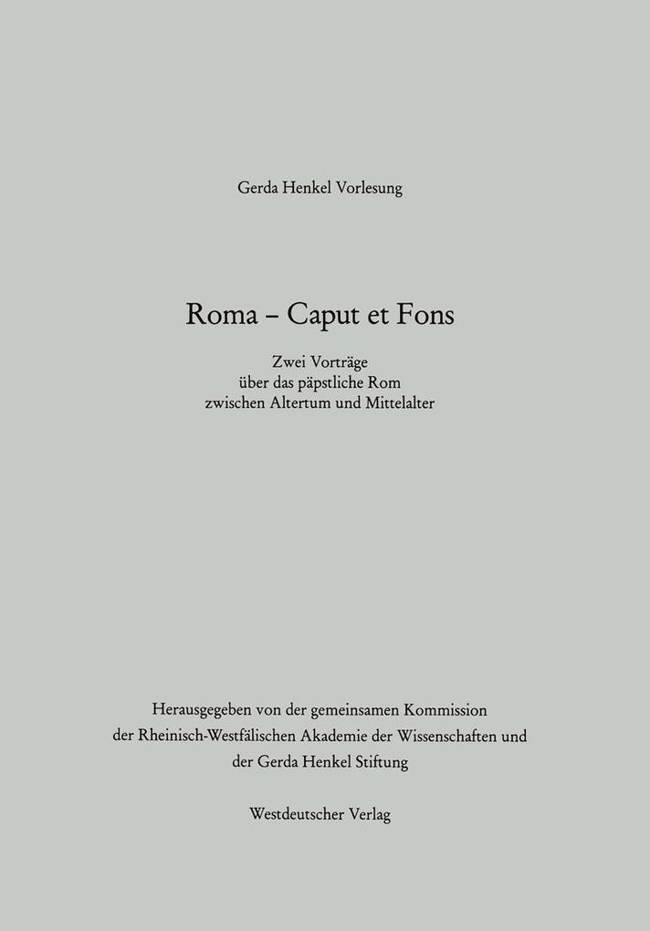 Roma - Caput et Fons