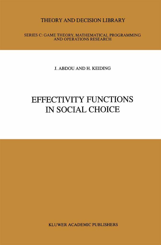 Effectivity Functions in Social Choice