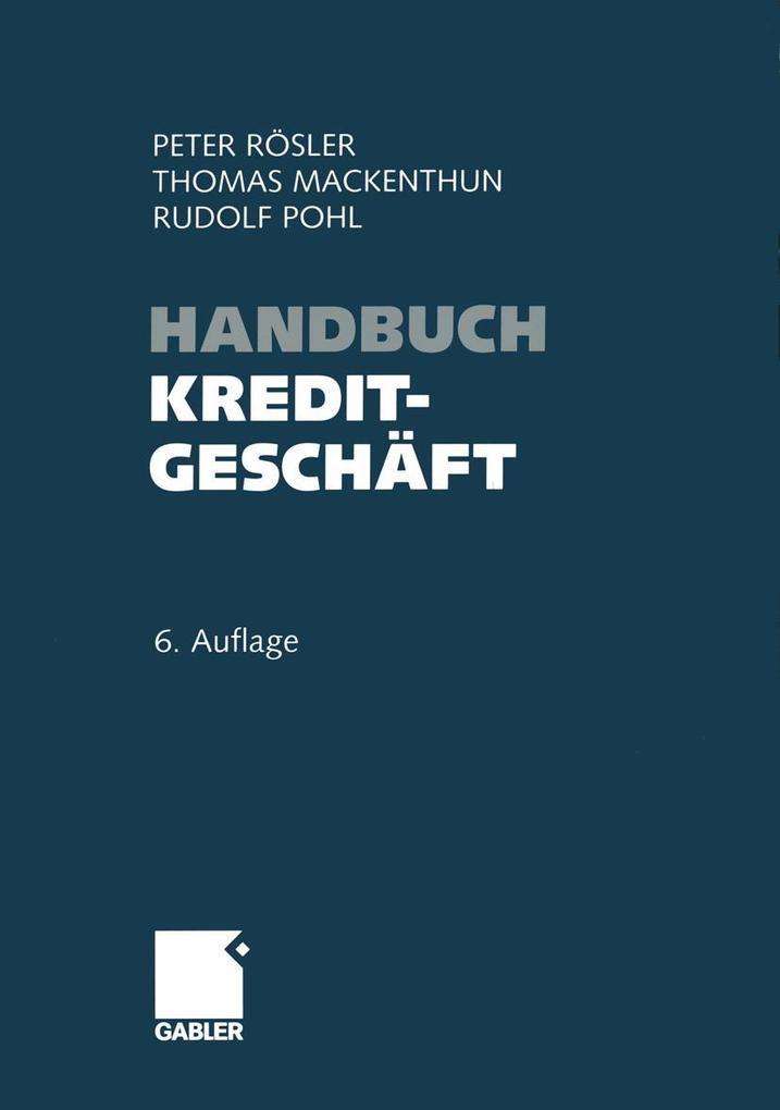 Handbuch Kreditgeschäft