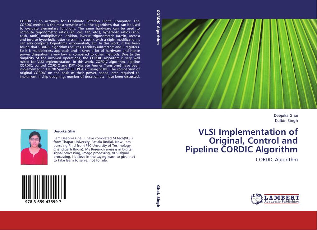 VLSI Implementation of Original Control and Pipeline CORDIC Algorithm
