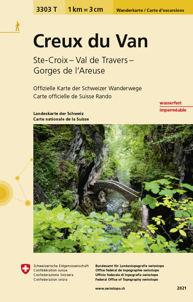 Swisstopo 1 : 33 333 Creux du Van