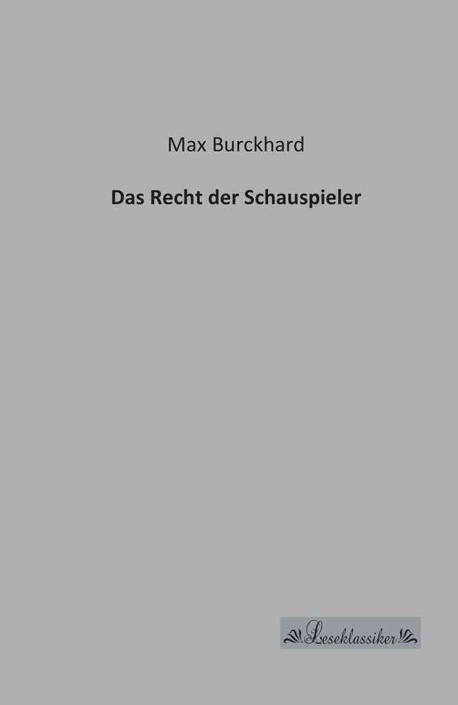 Das Recht der Schauspieler