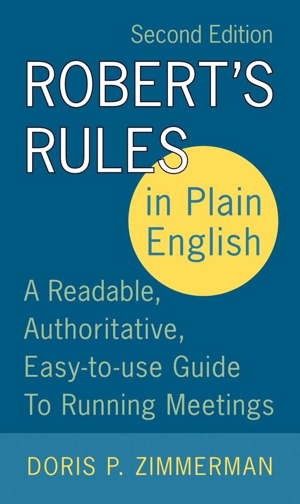 Robert‘s Rules in Plain English 2e