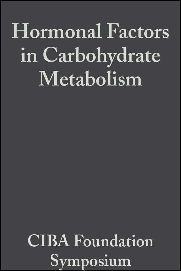 Hormonal Factors in Carbohydrate Metabolism Volume 6