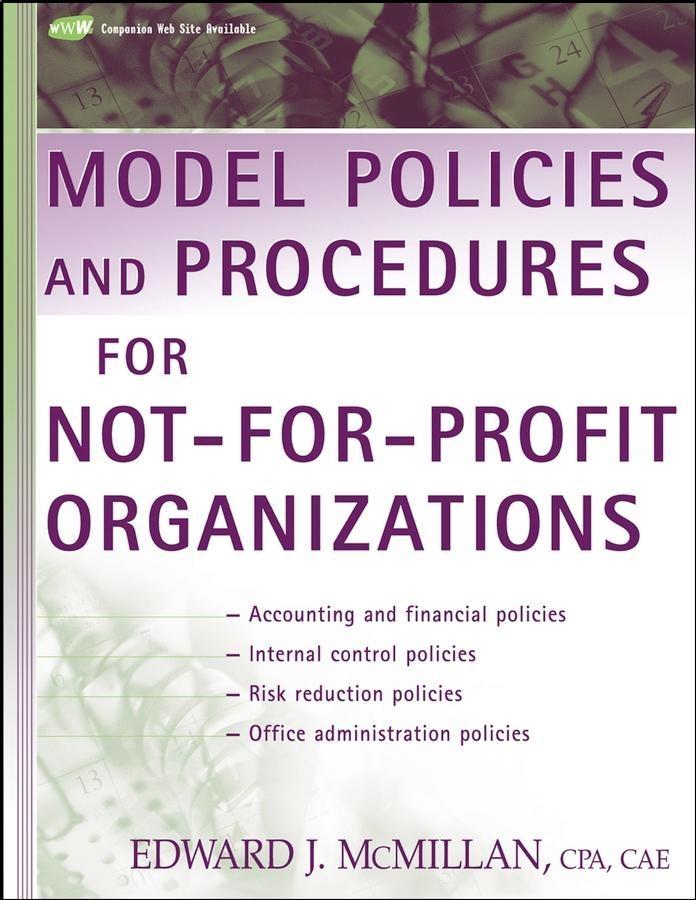 Model Policies and Procedures for Not-for-Profit Organizations