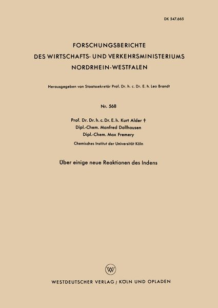 Über einige neue Reaktionen des Indens
