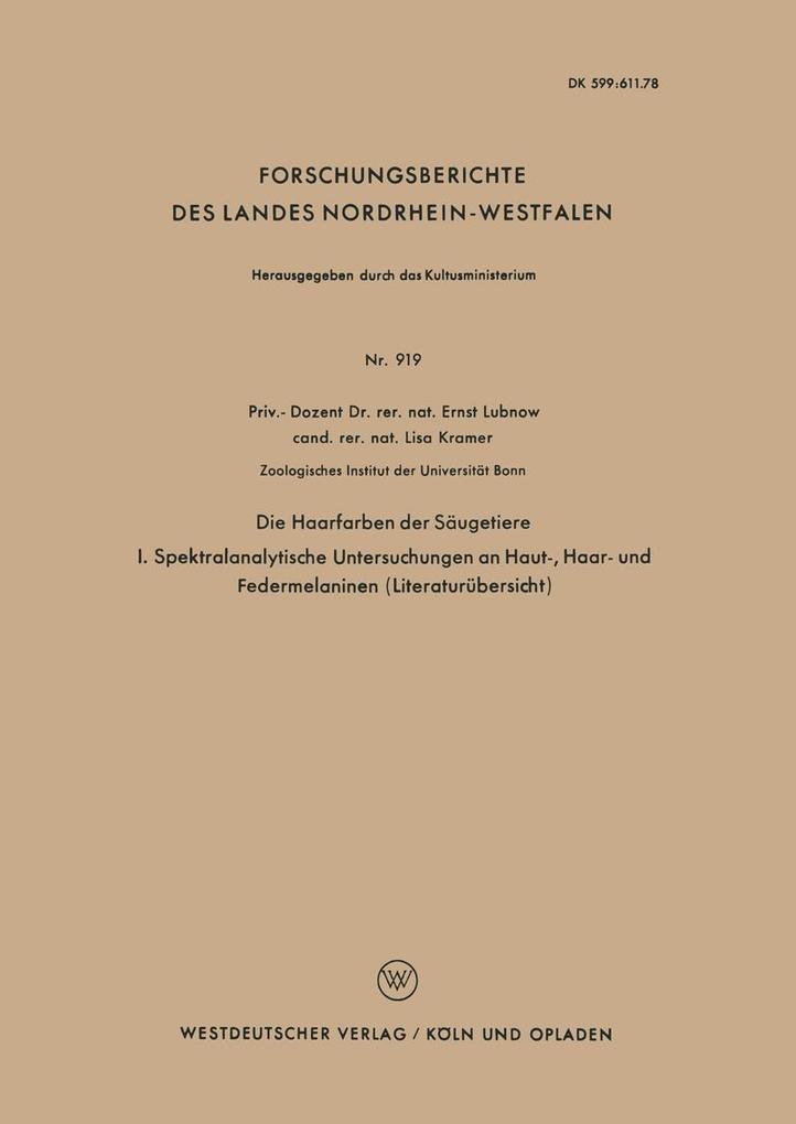 Die Haarfarben der Säugetiere