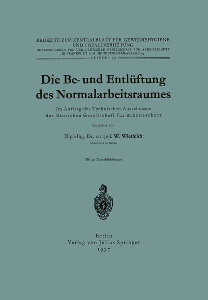 Die Be- und Entlüftung des Normalarbeitsraumes