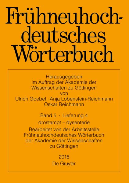 Frühneuhochdeutsches Wörterbuch Band 5/Lieferung 4 trostbrief - dysenterie