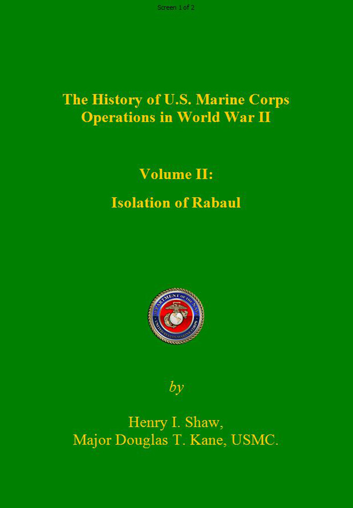 History of US Marine Corps Operation in WWII Volume II als eBook Download von Henry Shaw, Douglas Kane - Henry Shaw, Douglas Kane