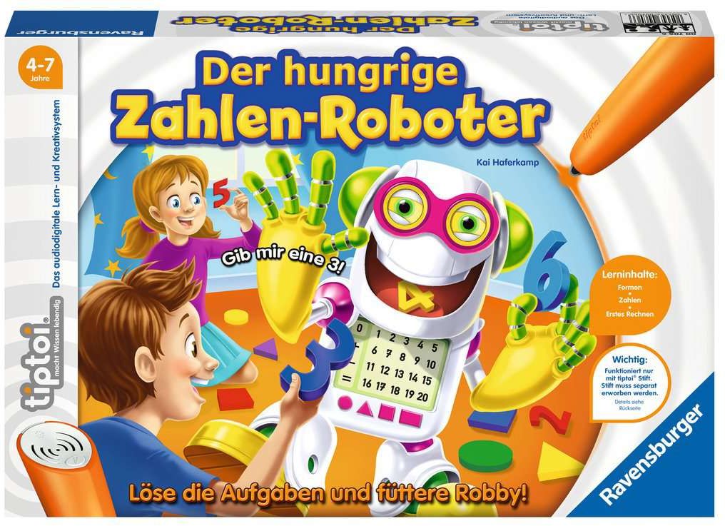 Image of Ravensburger tiptoi® "Der hungrige Zahlen-Roboter"